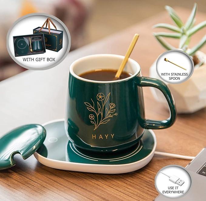 Electric Ceramic Mug With Warmer Plate