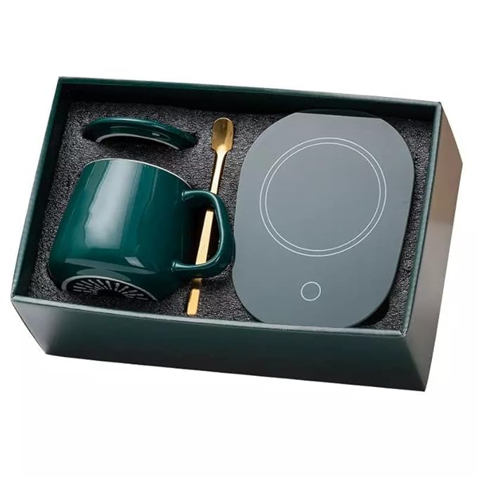 Electric Ceramic Mug With Warmer Plate