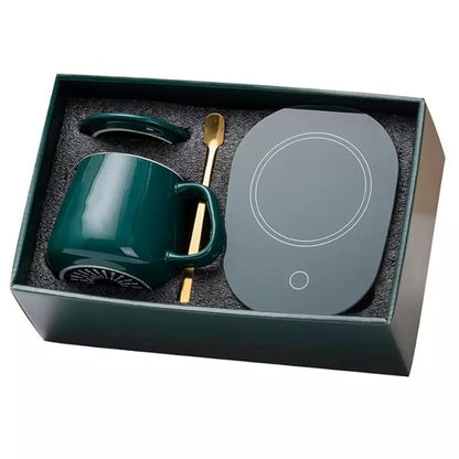 Electric Ceramic Mug With Warmer Plate