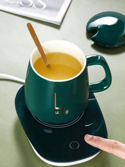 Electric Ceramic Mug With Warmer Plate