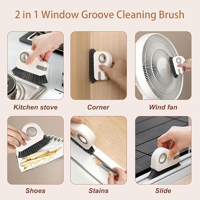 2 In 1 Multipurpose Window Groove Cleaning Pack of 2